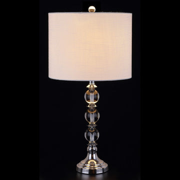 Paul 26" Crystal/Metal LED Table Lamp - JONATHAN Y